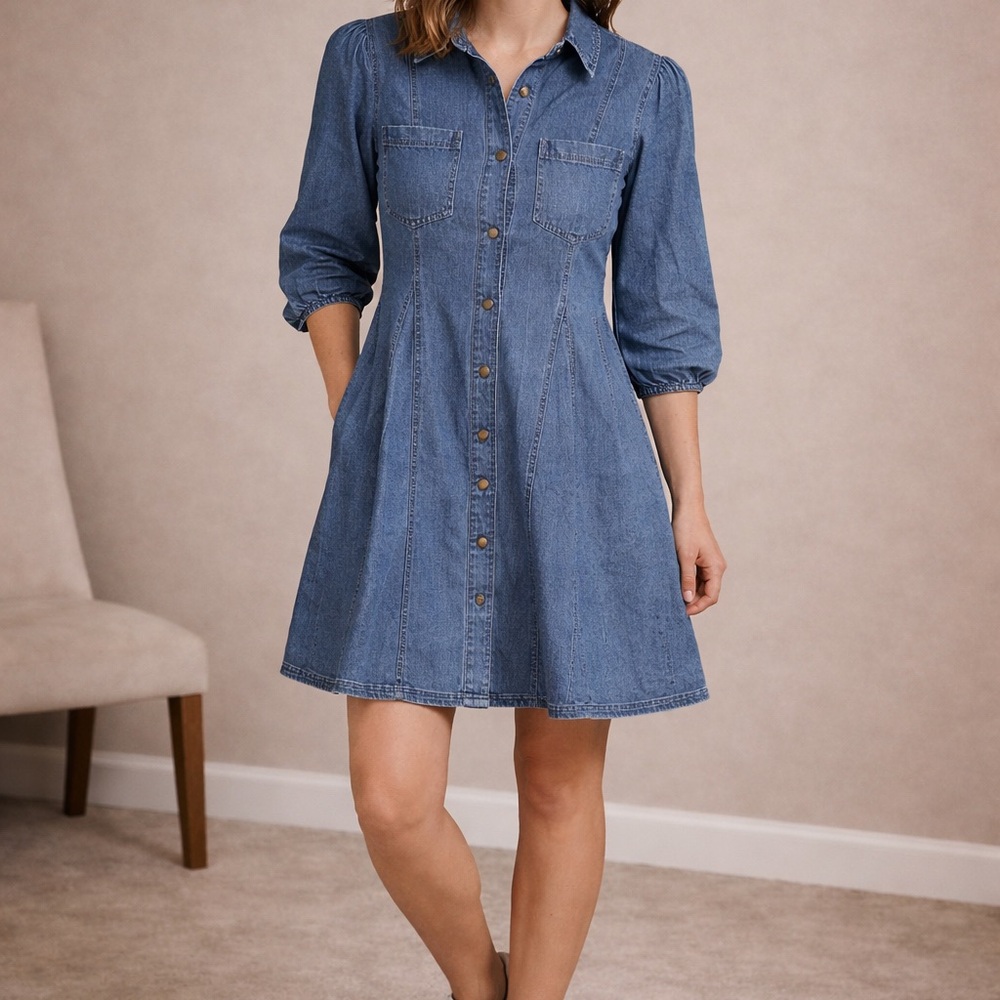 Entro Blue Denim Mini Dress